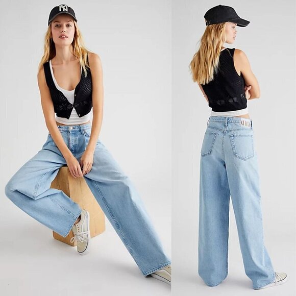 NEW MOTHER SNACKS! Pleated Fun Dip Puddle Jeans Just a Little Nibble Straight - Picture 6 of 15